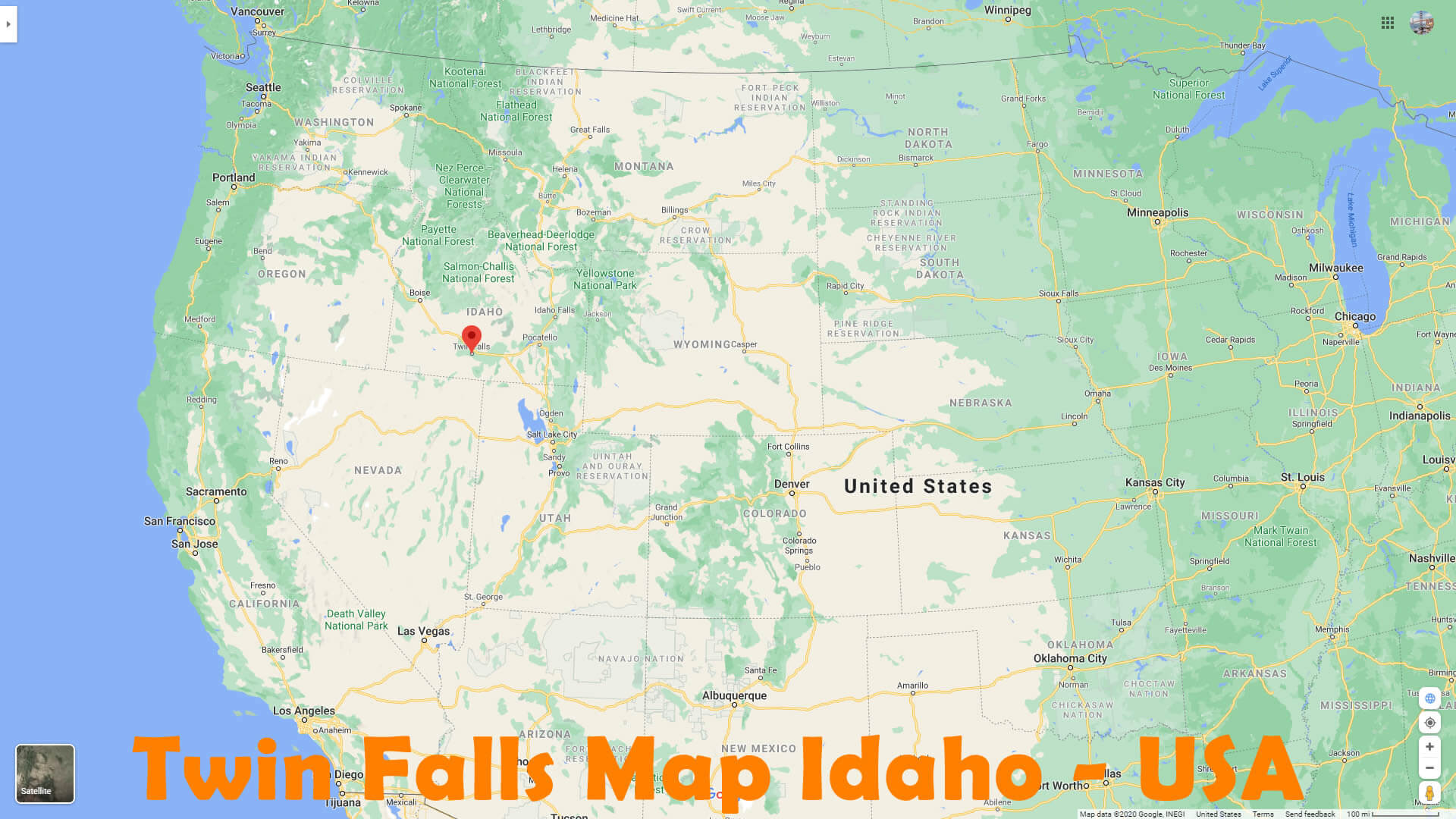 Twin Falls Map Idaho   USA
